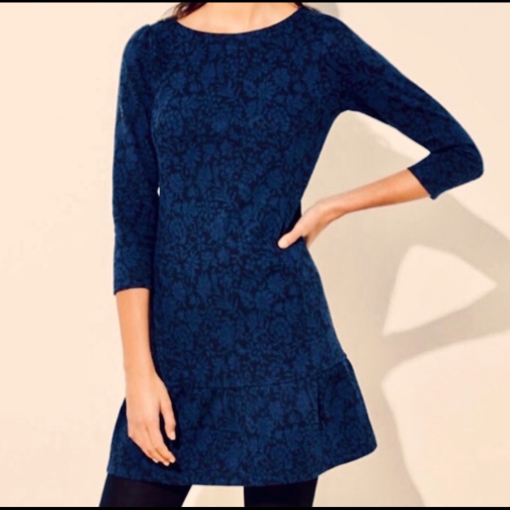 Loft Jacquard Floral Dress